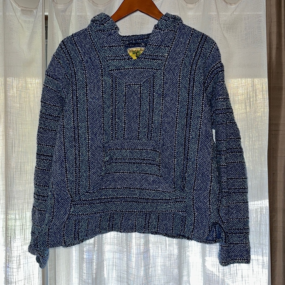 Youth Large boho Mexican poncho